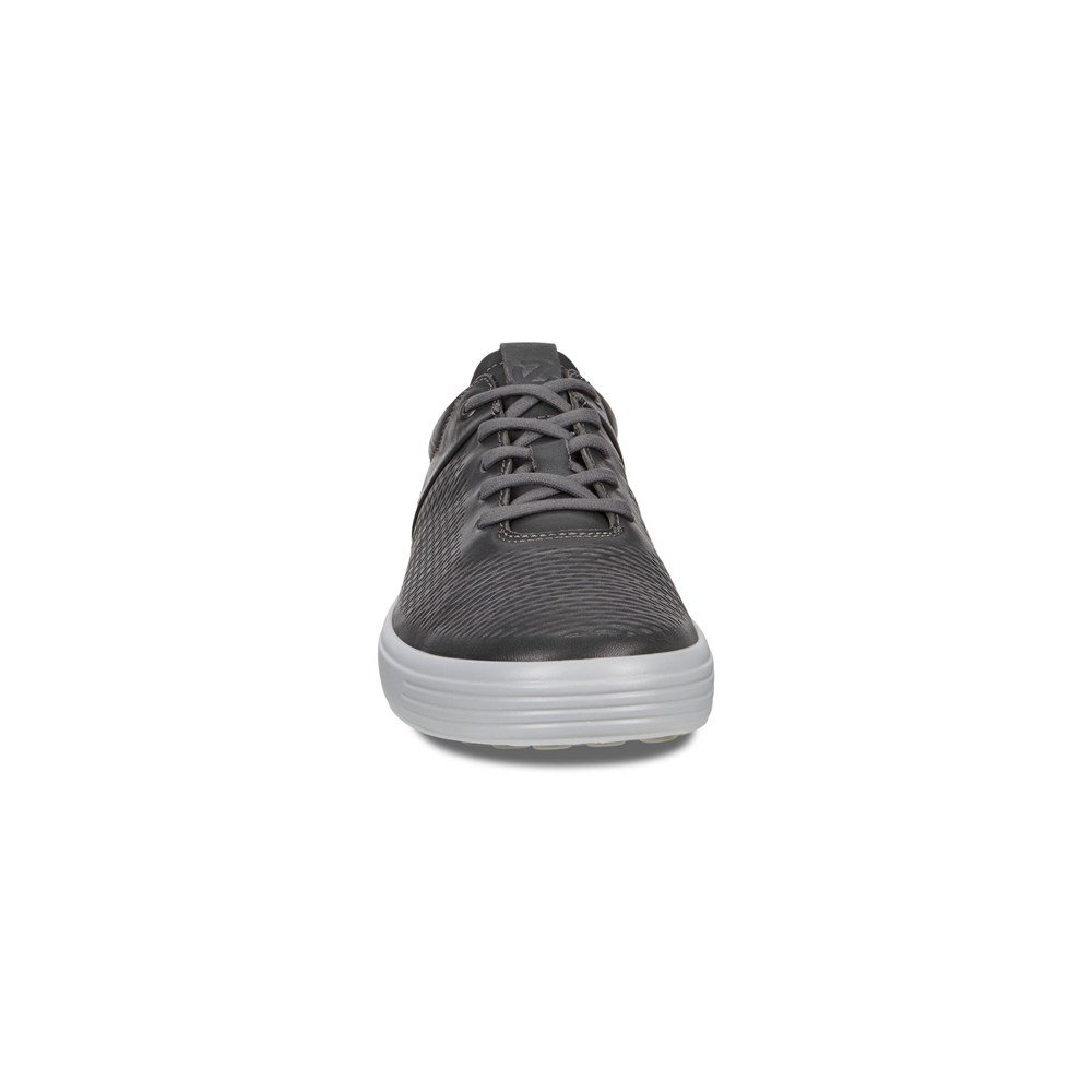 Tenis Hombre - ECCO Soft 7 Lace-Ups - Grises Oscuro - ZRE604513